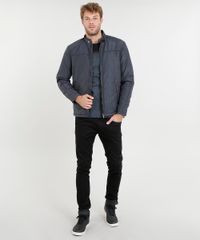 Jaqueta-Masculina-Acolchoada-com-Bolsos-Chumbo-9351825-Chumbo_3