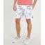 Short-Masculino-Estampado-de-Folhagem-com-Bolsos-Branco-9439738-Branco_1