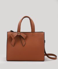 Bolsa-Feminina-Tote-com-Laco-e-Alca-Transversal-Removivel-Caramelo-9197796-Caramelo_1