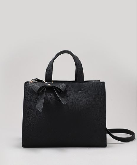 Bolsa-Feminina-Tote-com-Laco-e-Alca-Transversal-Removivel-Preta-9197796-Preto_1
