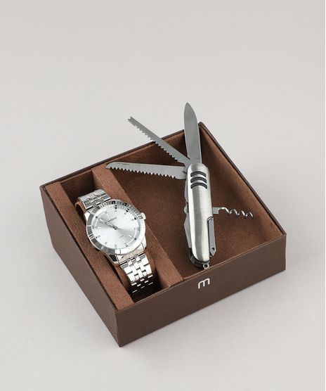 Kit-de-Relogio-Analogico-Mondaine-Masculino---Canivete---99144G0MVNE3K1-Prateado-9507771-Prateado_1