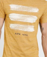 Camiseta-Masculina-com-Estampa-e-Bordado-Manga-Curta-Gola-Careca-Mostarda-9455932-Mostarda_4