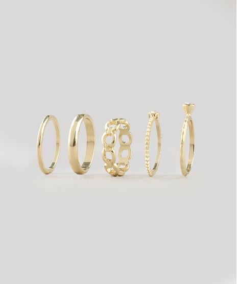 Kit-de-5-Aneis-Femininos-Dourado-9413837-Dourado_1