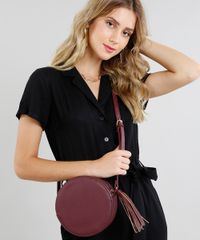 Bolsa-Feminina-Redonda-Transversal-com-Tassel-Vinho-9200576-Vinho_2
