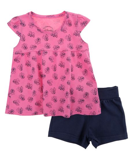 Conjunto-de-Blusa-Rosa---Short-Minnie-Azul-Marinho-8428310-Azul_Marinho_1
