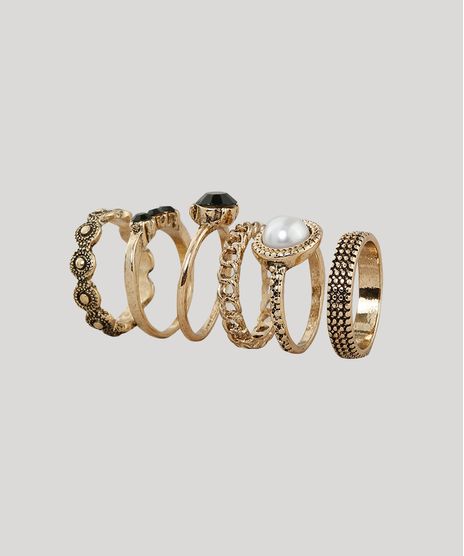 Kit-de-6-Aneis-Femininos-Dourado-9029810-Dourado_1