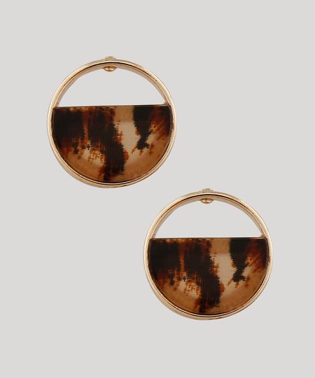 Brinco-Feminino-Redondo-Animal-Print-Dourado-9413000-Dourado_1 Brinco-Feminino-Redondo-Animal-Print-Dourado-9413000-Dourado_1