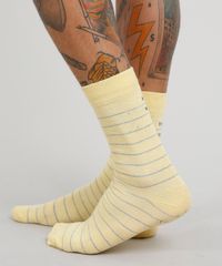 Meia-Masculina-Cano-Alto-Divertida-Estampada--Lista-de-Quem-Perguntou--Amarela-9477263-Amarelo_3