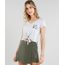 Blusa-Feminina--Music-Coffee-Worries--com-No-Manga-Curta-Decote-V-Cinza-Mescla-Claro-9424911-Cinza_Mescla_Claro_1