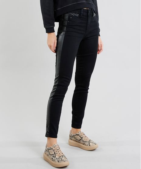 Calca-Jeans-Feminina-Sawary-Cigarrete-com-Recorte-Preta-9472029-Preto_1