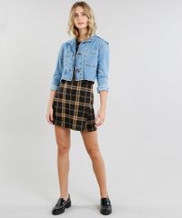 Vestido-Feminino-Curto-Estampado-Xadrez-Manga-Curta-Preto-9464745-Preto_3