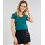 Blusa-Feminina-Basica-Flame-Decote-V-Manga-Curta-Verde-1-8525926-Verde_1_1