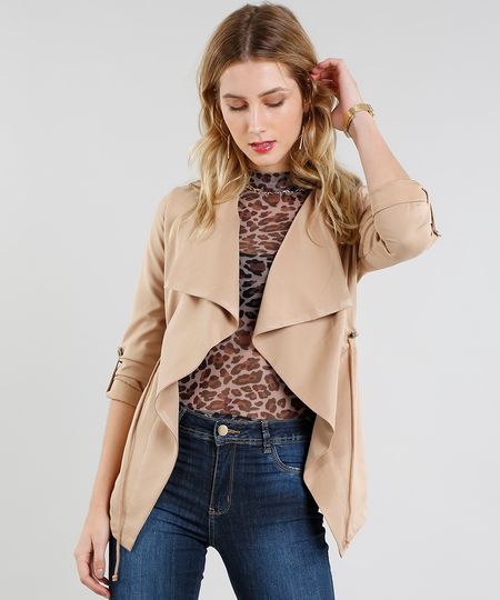 Parka-Feminina-Assimetrica-com-Bolsos-Bege-9368774-Bege_1
