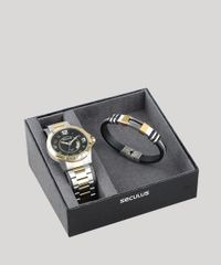 Kit-de-Relogio-Analogico-Seculus-Masculino---Pulseira---20743GPSVBA1K-Prateado-9507478-Prateado_1