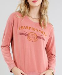 Blusao-Feminino-em-Moletom--Championship--Decote-Redondo-Coral-9425880-Coral_4