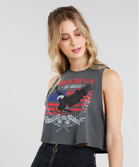 Regata-Feminina-Cropped--Born-in-the-U-S-A---Decote-Redondo-Chumbo-9442106-Chumbo_1