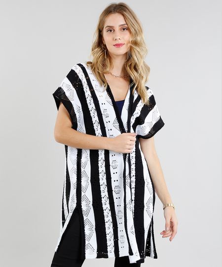 Capa-Feminina-Longa-em-Trico-Listrada-Manga-Curta-Preta-9486697-Preto_1 Capa-Feminina-Longa-em-Trico-Listrada-Manga-Curta-Preta-9486697-Preto_1