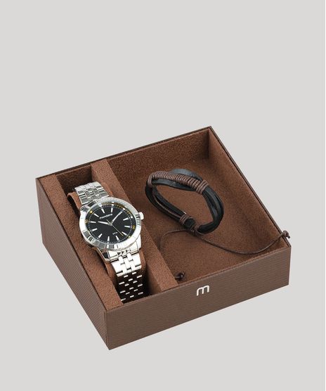 Kit-de-Relogio-Analogico-Mondaine-Masculino---Pulseira---99144G0MVNE1K2-Prateado-9507768-Prateado_1