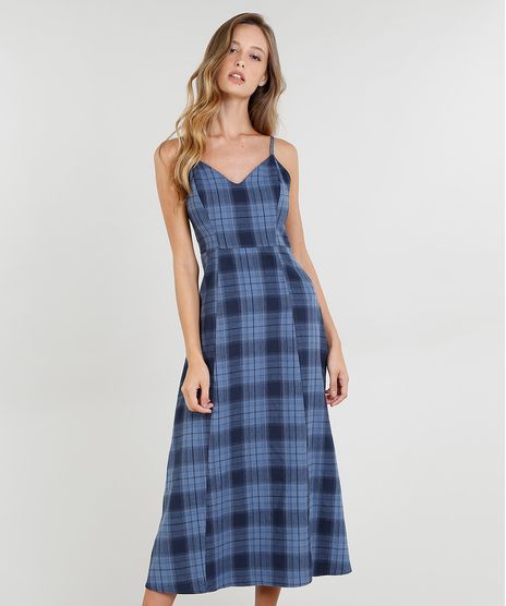 Vestido-Midi-Feminino-Mindset-Estampado-Xadrez-em-Flanela-Alcas-Finas-Azul-9540855-Azul_1