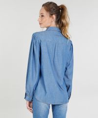 Camisa-Jeans-Feminina-Mindset-Western-Manga-Bufante-Azul-Medio-9514188-Azul_Medio_2