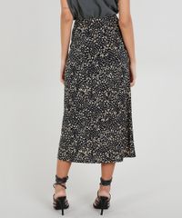 Saia-Midi-Feminina-Mindset-Estampada-Animal-Print-com-Fenda-Preta-9522517-Preto_2
