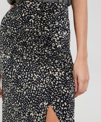 Saia-Midi-Feminina-Mindset-Estampada-Animal-Print-com-Fenda-Preta-9522517-Preto_4