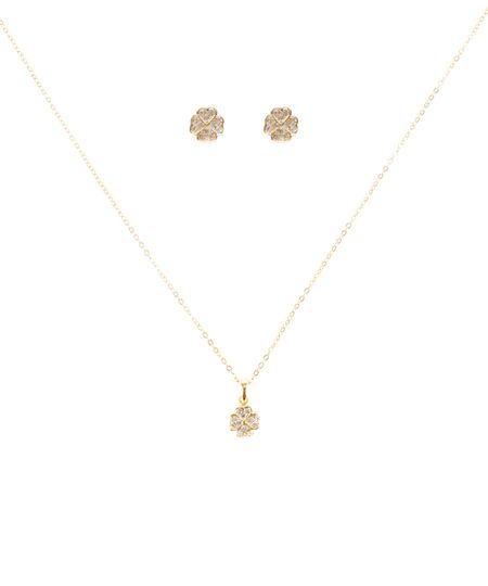 Kit-de-Colar---Par-de-Brincos-Trevo-de-Quatro-Folhas-Dourado-8349269-Dourado_1