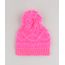 Gorro-Infantil-em-Trico-com-Pompom-Rosa-Neon-9358520-Rosa_Neon_1