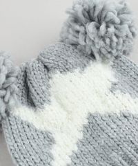 Gorro-Infantil-Estrela-em-Trico-com-Lurex-e-Pompons-Cinza-9358519-Cinza_3