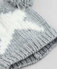 Gorro-Infantil-Estrela-em-Trico-com-Lurex-e-Pompons-Cinza-9358519-Cinza_4