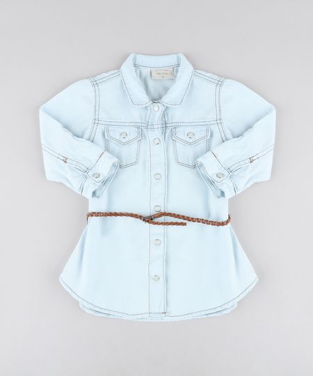 Vestido-Chemise-Jeans-Infantil-com-Bolsos-e-Cinto-Manga-Longa-Azul-Claro-9418162-Azul_Claro_1 Vestido-Chemise-Jeans-Infantil-com-Bolsos-e-Cinto-Manga-Longa-Azul-Claro-9418162-Azul_Claro_1