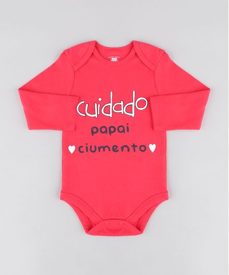 Body-Infantil--Papai-Ciumento--Manga-Longa-Decote-Redondo-Rosa-Escuro-9208124-Rosa_Escuro_1