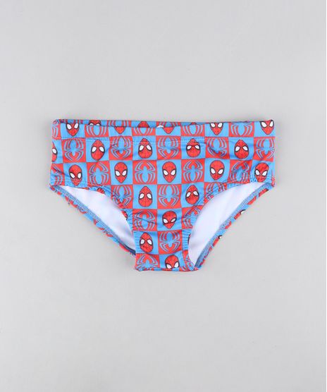 Sunga-Infantil-Homem-Aranha-Estampada-Azul-9431175-Azul_1