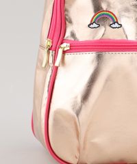Mochila-Infantil-Metalizada-com-Bordado-de-Arco-Iris-e-Bolso-Dourada-9440428-Dourado_5