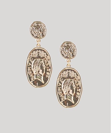 Brinco-Feminino-Mindset-com-Moeda-Dourado-9484112-Dourado_1