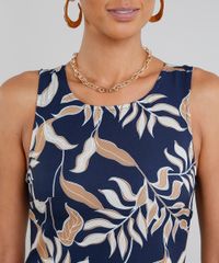 Vestido-Feminino-Curto-Estampado-de-Folhagem-Decote-Redondo-Azul-Marinho-9452205-Azul_Marinho_4