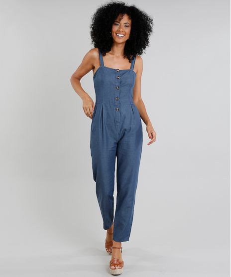 Macacao-Jeans-Feminino-com-Botoes-Azul-Escuro-9337576-Azul_Escuro_1
