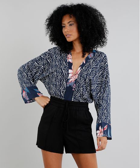 Body-Feminino-Bluse-Estampado-de-Poa-Manga-Longa-Decote-V-Azul-Marinho-9367407-Azul_Marinho_1