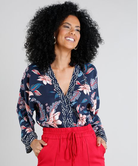 Body-Feminino-Bluse-Estampado-Floral-Manga-Longa-Decote-V-Azul-Marinho-9367406-Azul_Marinho_1