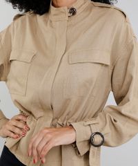 Jaqueta-Feminina-em-Linho-com-Bolsos-Bege-9356341-Bege_4