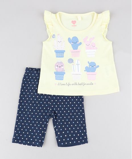 Conjunto-Infantil-de-Regata-com-Babado-Amarelo-Claro---Bermuda-Estampada-de-Poa-Azul-Marinho-9419909-Azul_Marinho_1
