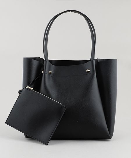 Bolsa-Feminina-Shopper-Grande-com-Piercings--Preta-9108100-Preto_1