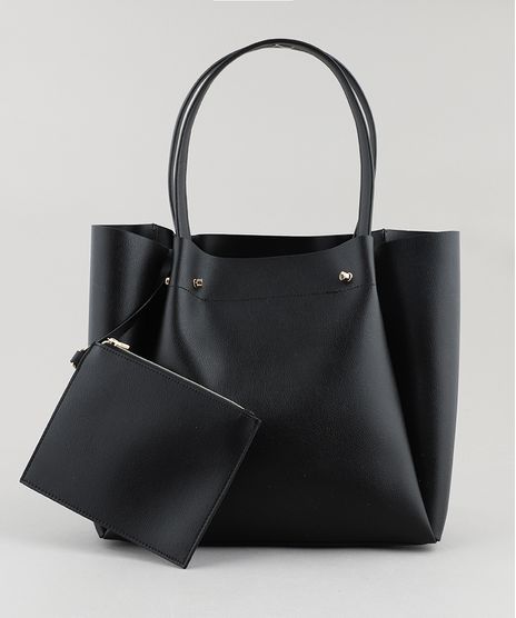 Bolsa-Feminina-Shopper-Grande-com-Piercings--Preta-9108100-Preto_1