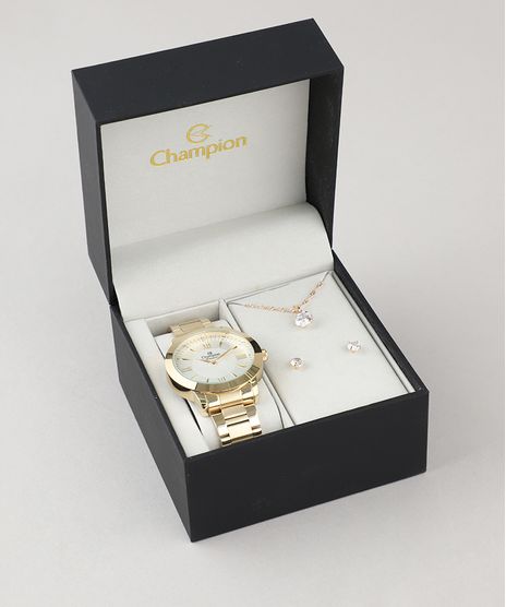 Kit-de-Relogio-Analogico-Champion-Feminino---Brinco---Colar---CH24697J-Dourado-8428588-Dourado_1