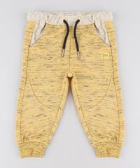 Calca-Infantil-em-Moletom-Mescla-Amarela-9340460-Amarelo_1