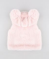 Colete-Infantil-em-Pelo-com-Capuz-com-Orelhinhas-Rose-9356979-Rose_2