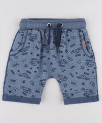 Bermuda-Infantil-Jogger-Estampada-de-Carros-em-Moletom-Azul-9428937-Azul_1