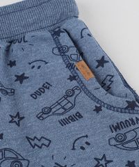 Bermuda-Infantil-Jogger-Estampada-de-Carros-em-Moletom-Azul-9428937-Azul_5