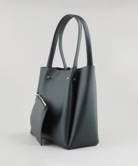 Bolsa-Feminina-Shopper-Grande-com-Piercings--Verde-Escuro-9108100-Verde_Escuro_3
