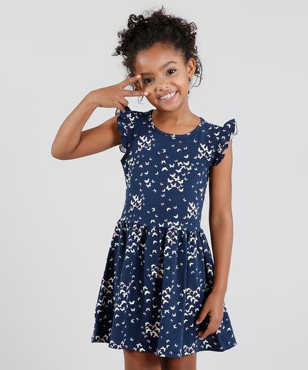 Vestido-Infantil-Estampado-de-Borboletas-com-Babado-Azul-Marinho-9426377-Azul_Marinho_1